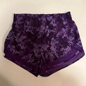 Athleta Purple Floral Athletic Shorts